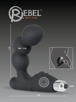 Prostata-Vibrator Rebel Bead-Shaped Prostate Stimulator in schwarz