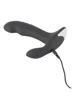Prostata-Vibrator Rebel Plug mit Perineumreizer in schwarz