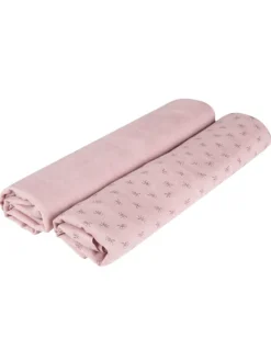 Puck- & Stilltuch Lil Planet 2er Set rosa/mauve, Bio-Baumwolle