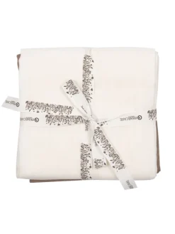 Pucktuch 2er-Pack in Balsam cream