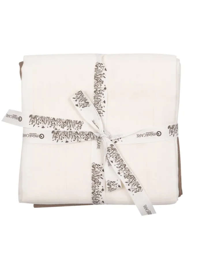 Pucktuch 2er-Pack in Balsam cream