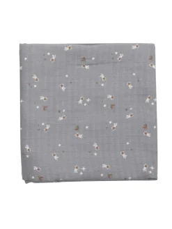 Pucktuch in Jasmin blue/ Balsam cream/ Walnut