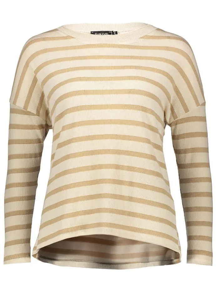 Pullover in Beige/ Hellbraun
