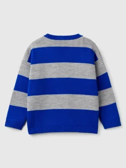 Pullover in Blau/ Grau