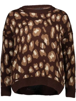 Pullover in Dunkelbraun/ Hellbraun
