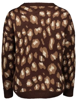 Pullover in Dunkelbraun/ Hellbraun