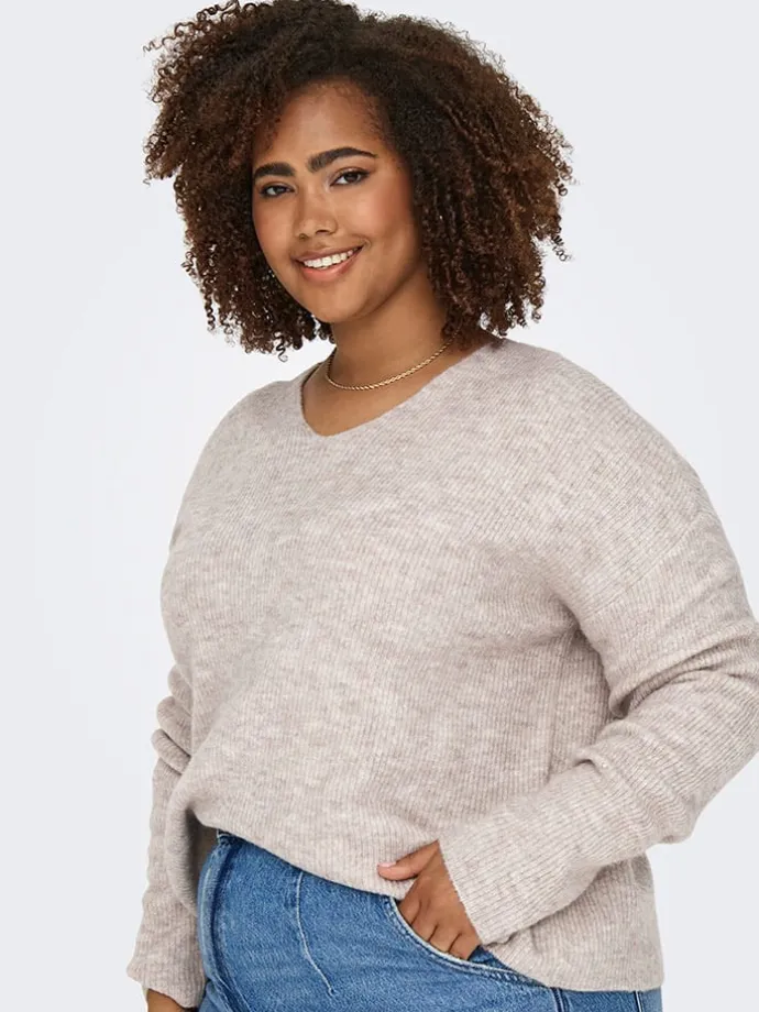 Pullover in Rosa/ Creme