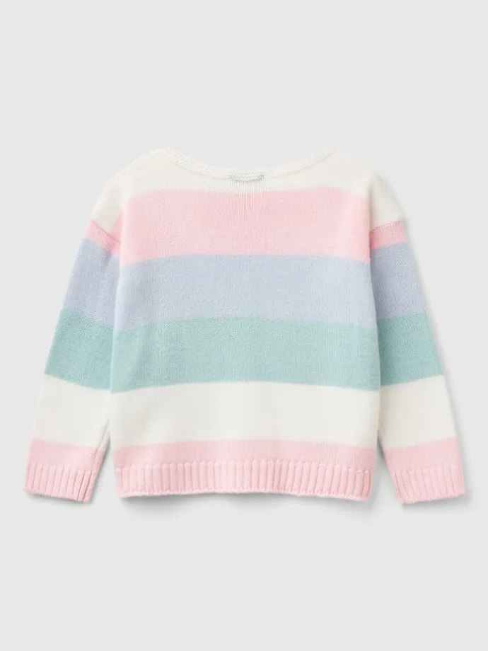 Pullover in Rosa/ Türkis