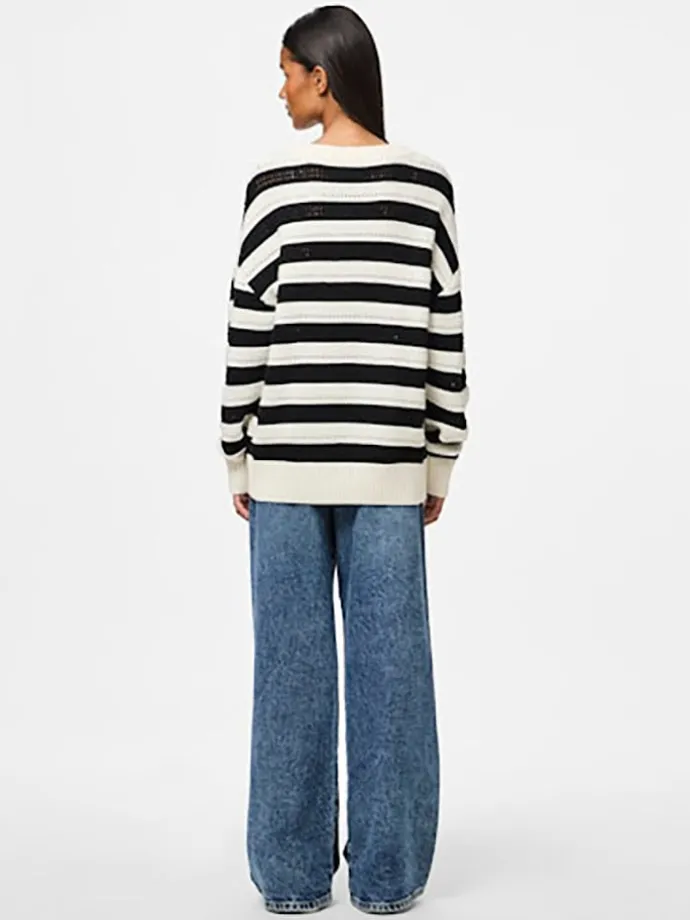 Pullover in Schwarz/ Weiß