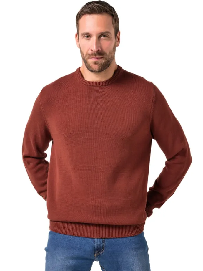 Pullover in ziegelbraun
