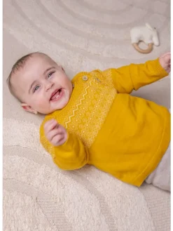 Pullover mit Norweger Muster in mustard