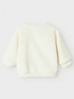 Pullover "Olpa" in Creme/ Lila