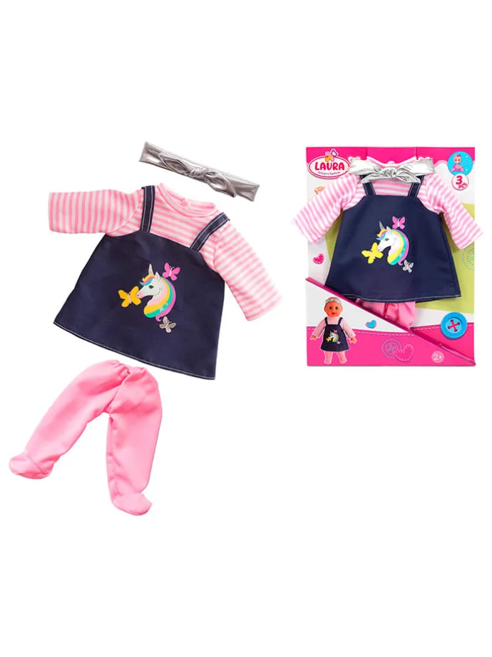 Puppen-Outfit "Einhorn " - ab 3 Jahren