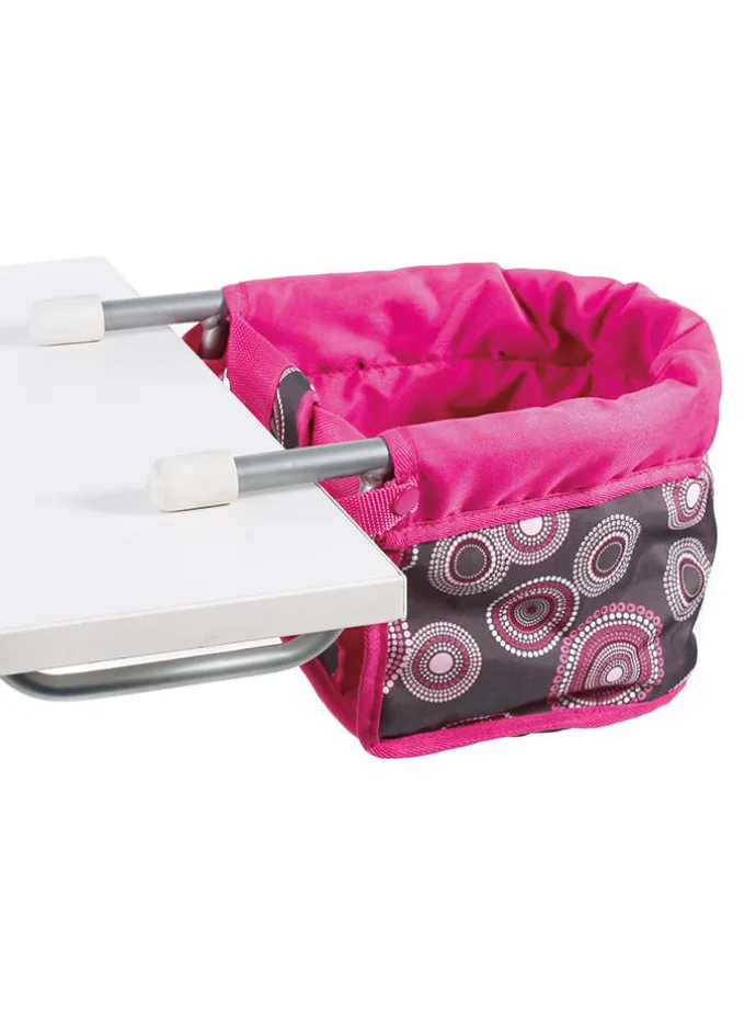 Puppen-Tischsitz in Pink/ Anthrazit - ab 3 Jahren