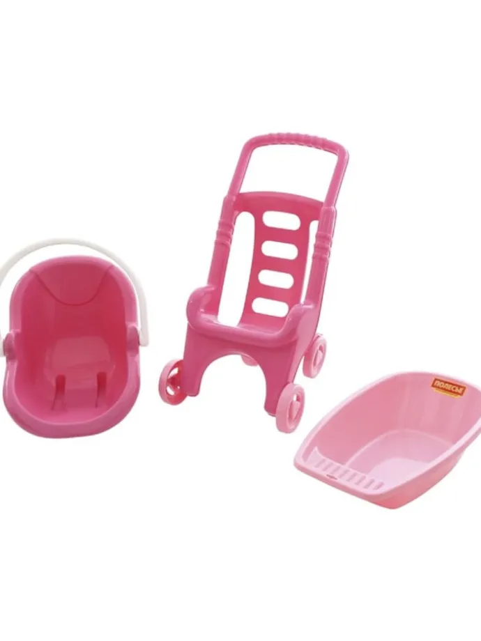Puppenwagen, Puppenbuggy 42842 in rosa