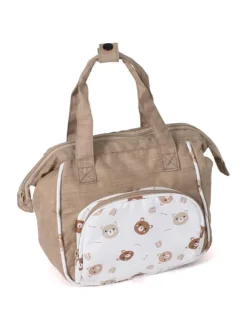 Puppen-Wickeltasche - Bärchen - Beige