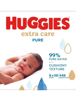 Pure Extra Care Baby Feuchttücher Tücher Parfümfrei 8 x 56 Stk