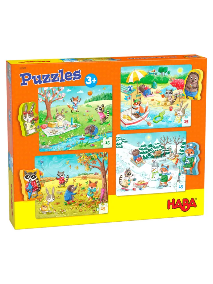 Puzzle Jahreszeiten in mehrfarbig