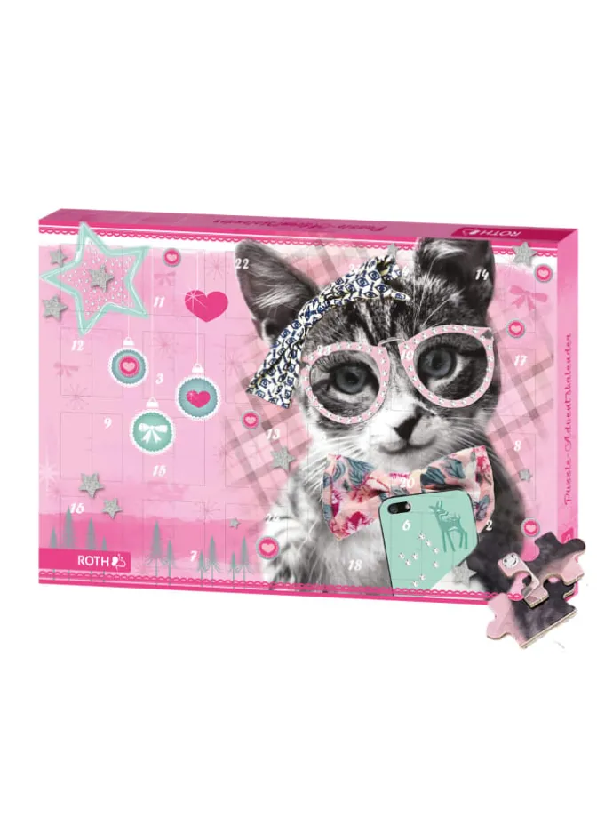 Puzzle-Kalender For Girls - 198 Teile in Rosa