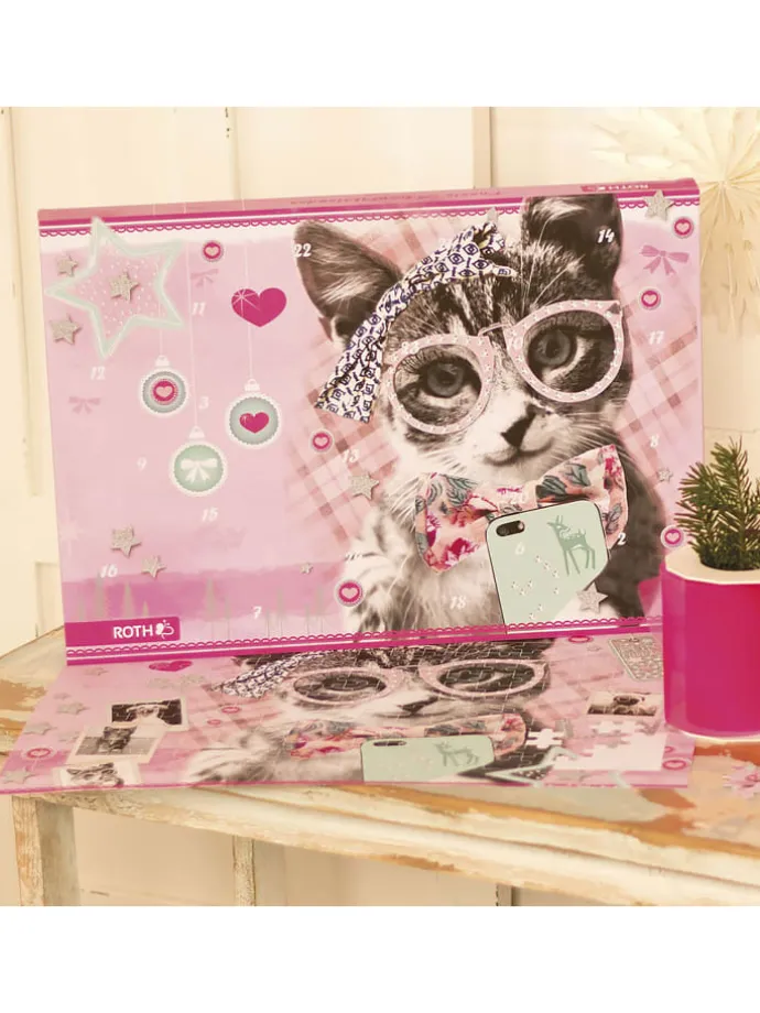 Puzzle-Kalender For Girls - 198 Teile in Rosa