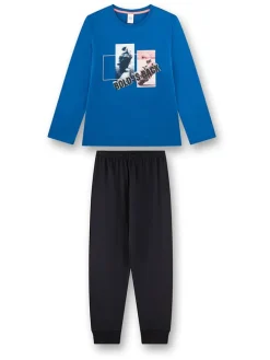 Pyjama in Blau/ Schwarz