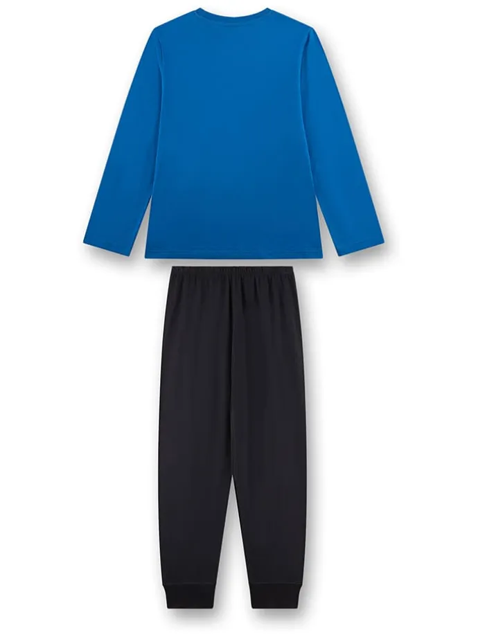 Pyjama in Blau/ Schwarz