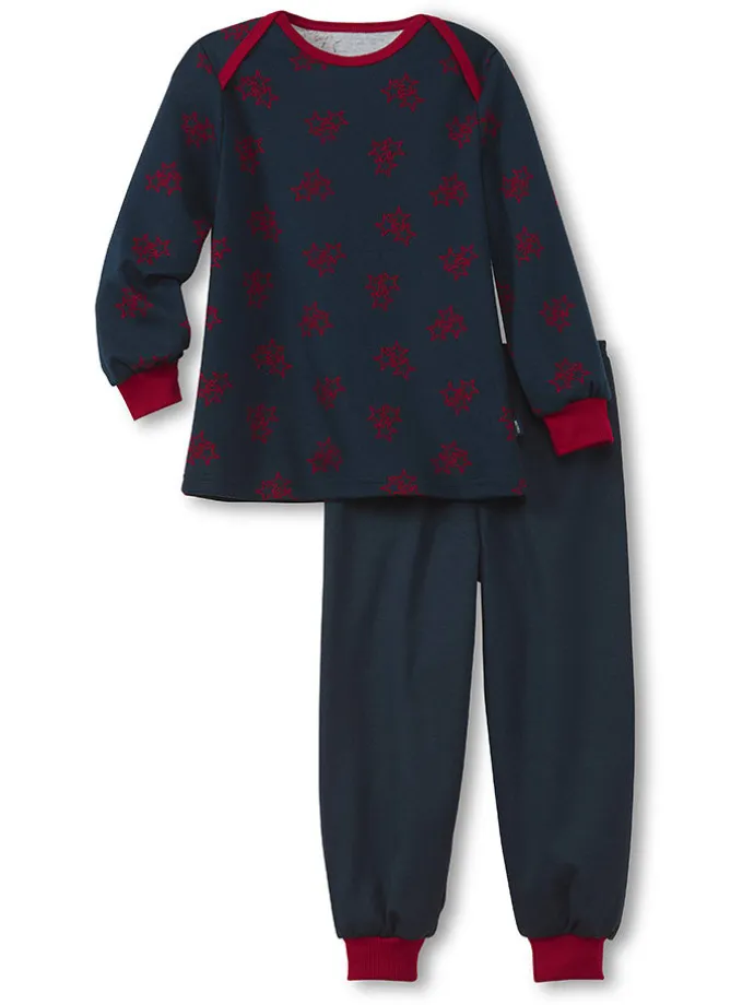 Pyjama in Dunkelblau/ Rot