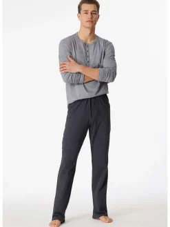 Pyjama in Grau/ Anthrazit