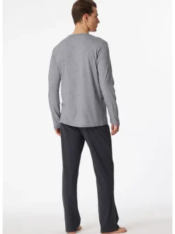 Pyjama in Grau/ Anthrazit