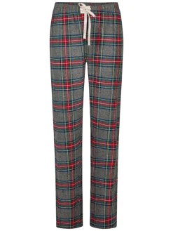Pyjama in Grau/ Rot