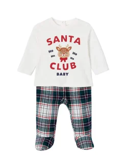 Pyjama in Weiß/ Bunt
