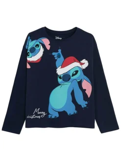 Pyjama in Weiß/ Dunkelblau