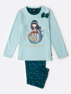 Pyjama "Sabtoro Gorjuss" in Hellblau/ Petrol