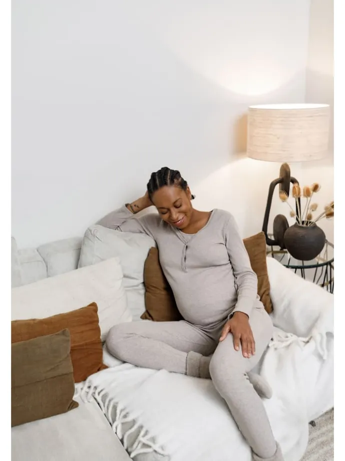 Pyjamahose Gabri in Taupe Melange