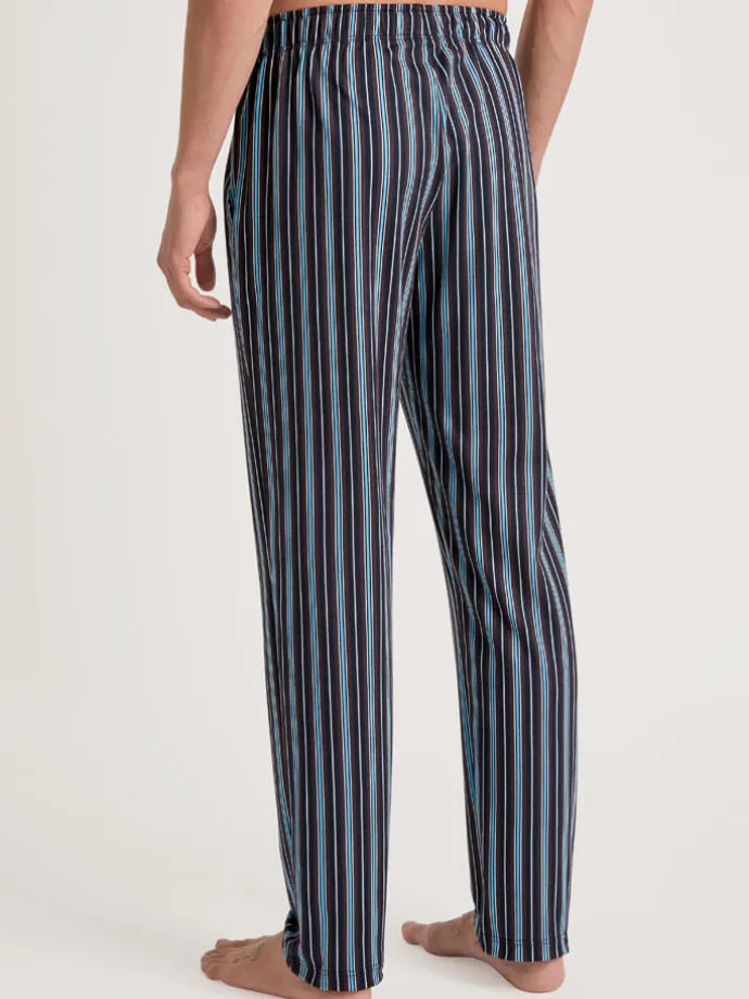 Pyjama-Hose in Dunkelblau/ Lila/ Hellblau