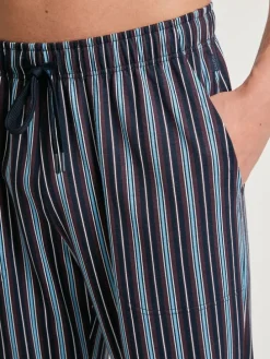 Pyjama-Hose in Dunkelblau/ Lila/ Hellblau