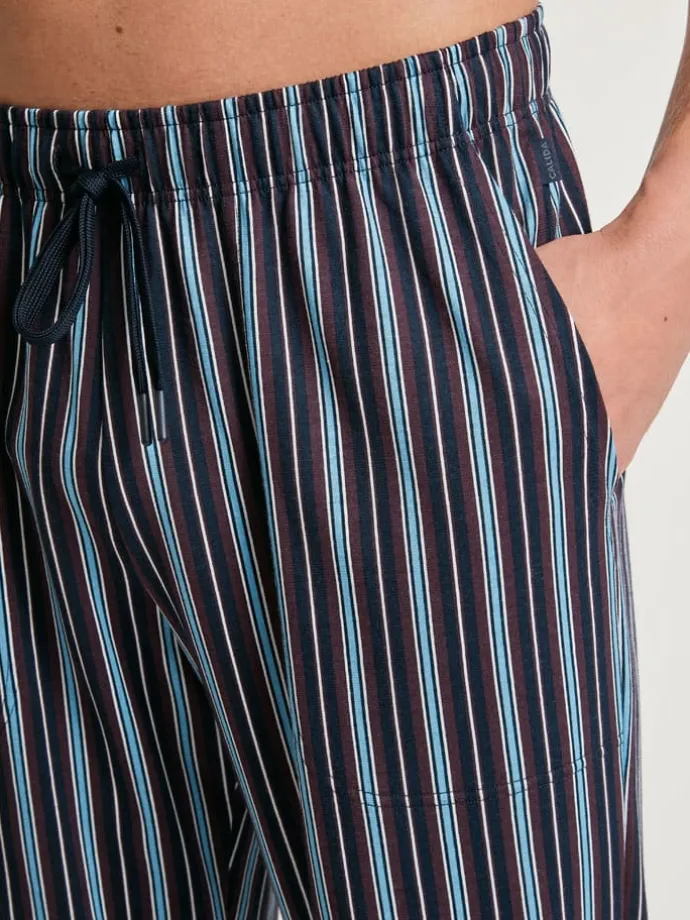 Pyjama-Hose in Dunkelblau/ Lila/ Hellblau