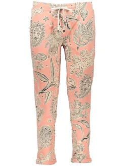 Pyjama-Hose in Rosa/ Beige
