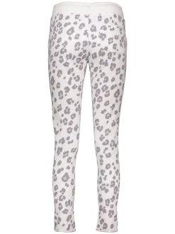Pyjama-Hose in Weiß/ Flieder