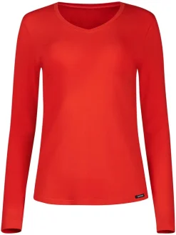 Pyjama-Oberteil in Rot