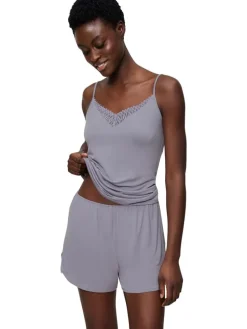 Pyjama-Shorts in Grau