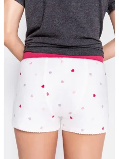 Pyjama-Shorts in Weiß