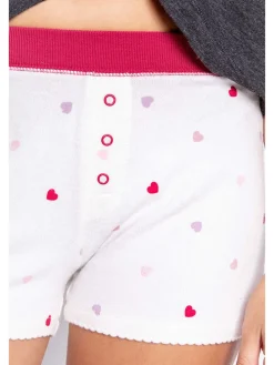 Pyjama-Shorts in Weiß