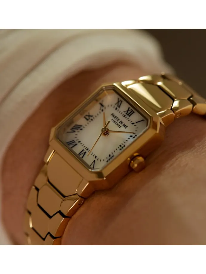 Quartzuhr Orologio "squaremi ladies" in Gold