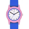 Quarzuhr in Blau/ Rosa/ Weiß