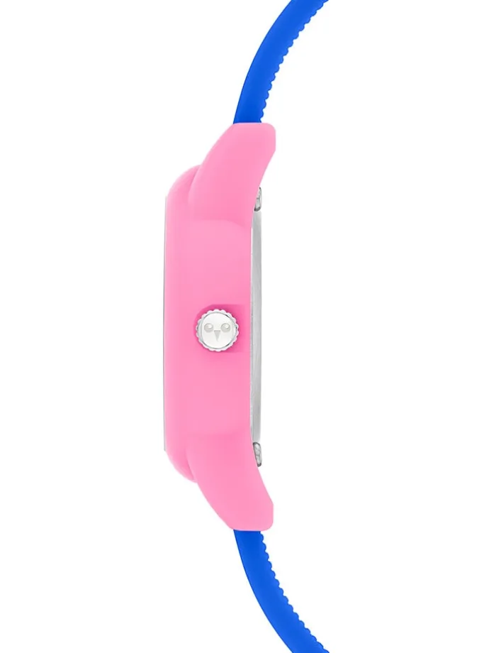 Quarzuhr in Blau/ Rosa/ Weiß