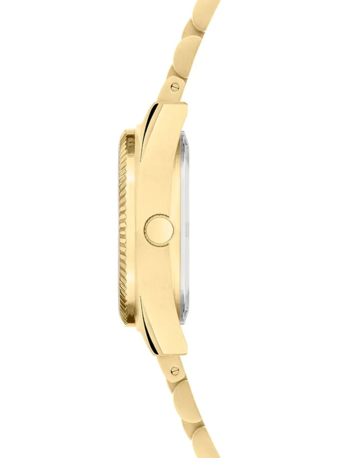 Quarzuhr in Gold/ Creme