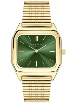 Quarzuhr in Gold/ Grün