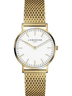 Quarzuhr in Gold/ Weiß