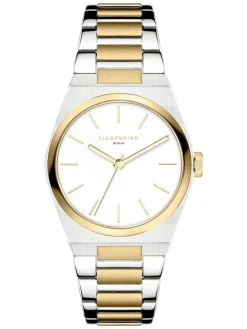Quarzuhr in Gold-Silber/ Weiß
